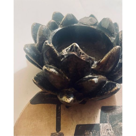 Silver tribal boho CROWN RING - Picture 2 of 5